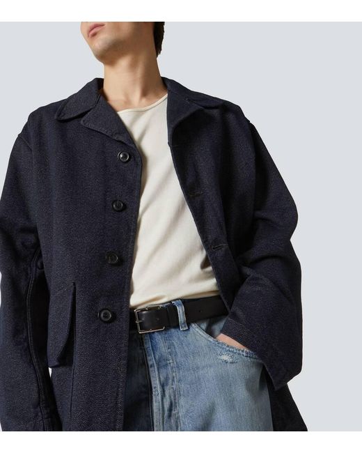 Maison Margiela Blue Cotton Jacket for men