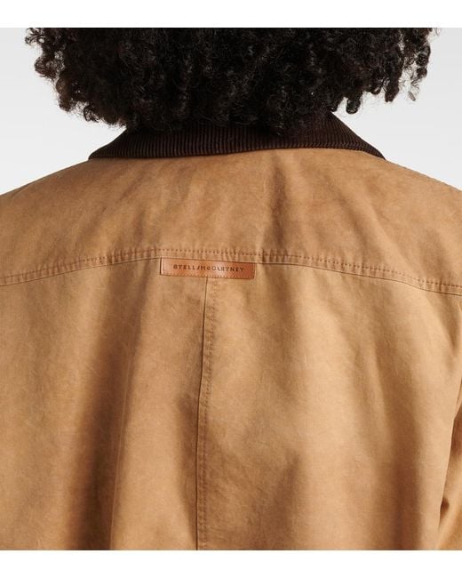 Stella McCartney Brown Corduroy-Trimmed Cotton Field Jacket
