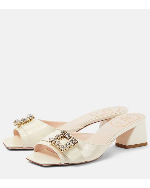 Mules Bikiviv De Charol Adornados Roger Vivier de color Natural