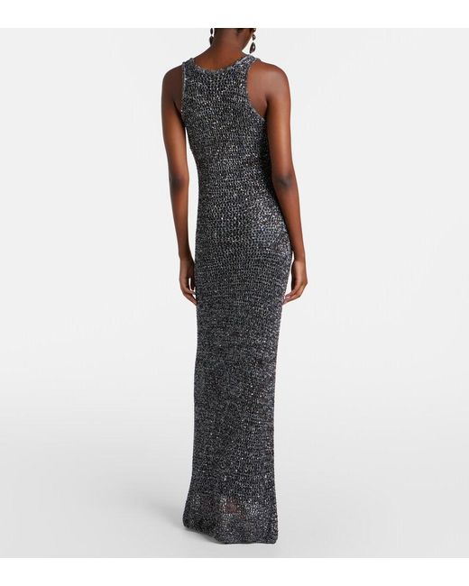 Missoni Gray Sequined Lame Gown
