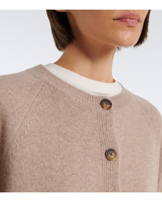 Loulou de Saison Natural Heike Cropped Cashmere Cardigan