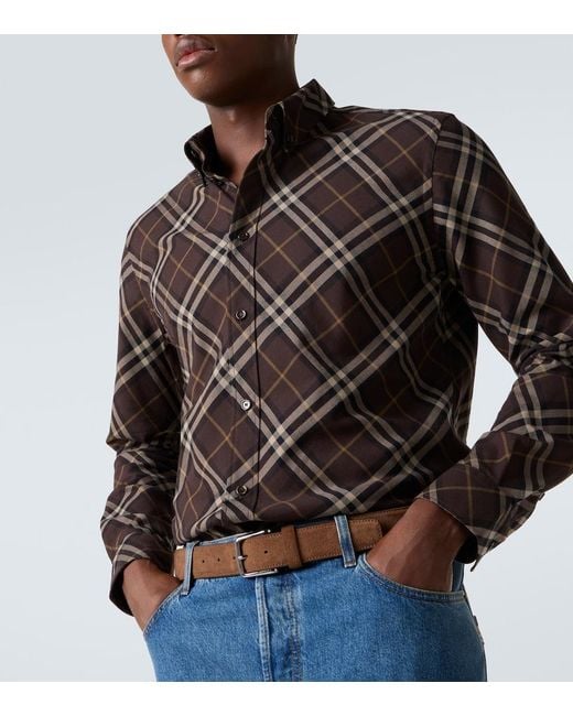 Burberry Black Robert Essentials Classic Long Sleeve Shirt for men