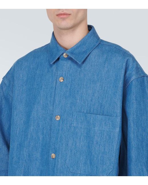 Camisa oversized de denim King & Tuckfield de hombre de color Blue