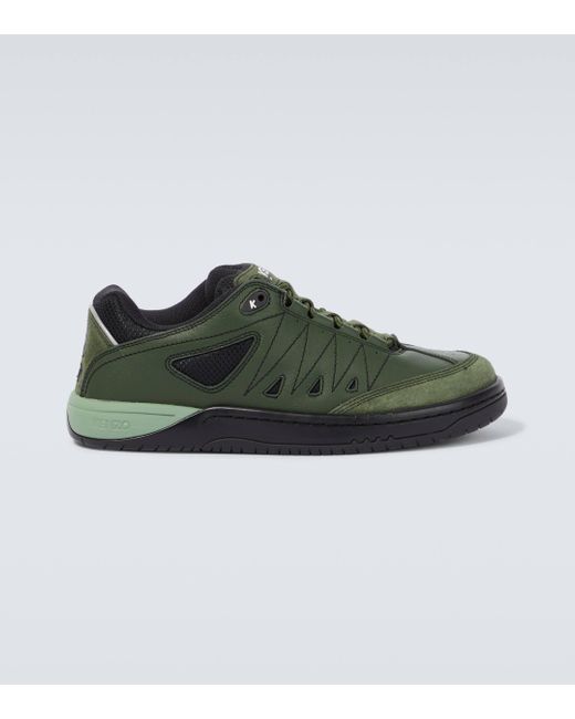KENZO Green Pxt Leather Sneakers for men