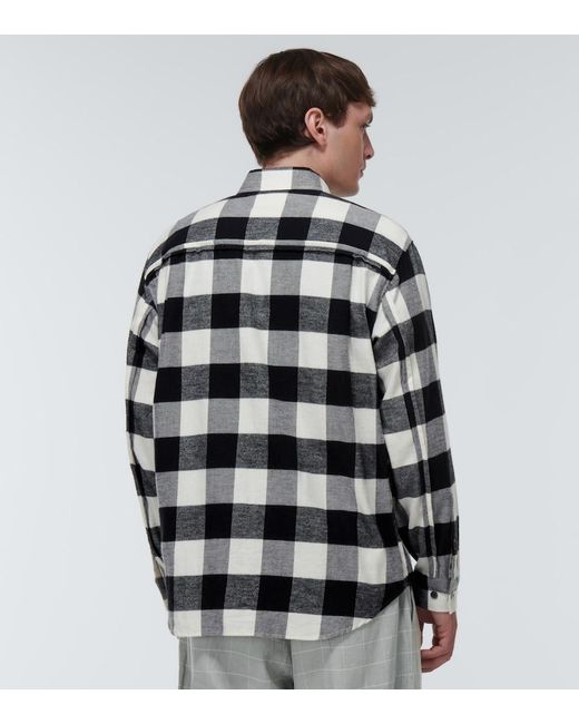 Undercover Black Checked Cotton Shirt for men