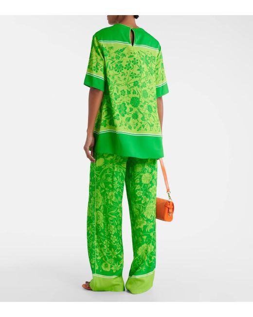 Top con stampa floreale di Gucci in Green