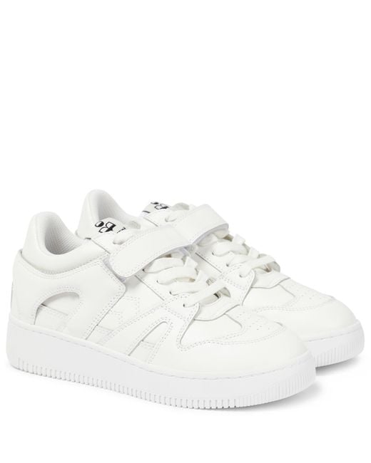 Isabel Marant Baps Caged Leather Sneakers in White | Lyst