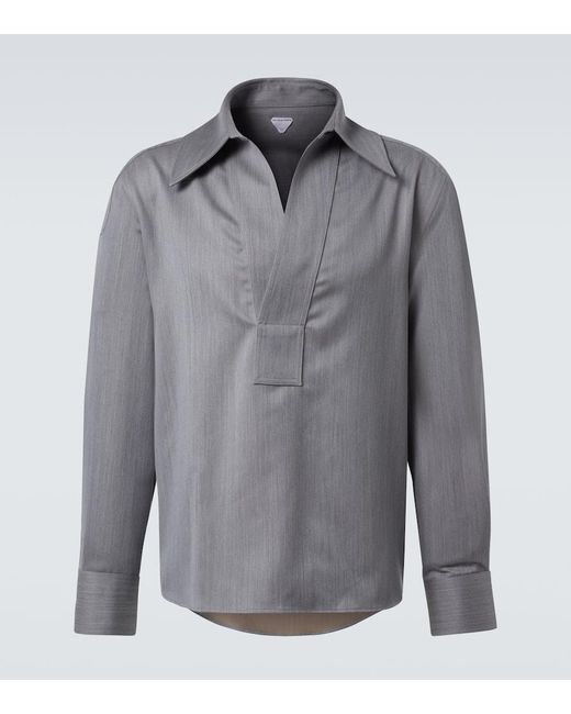 Bottega Veneta Gray Wool Shirt for men