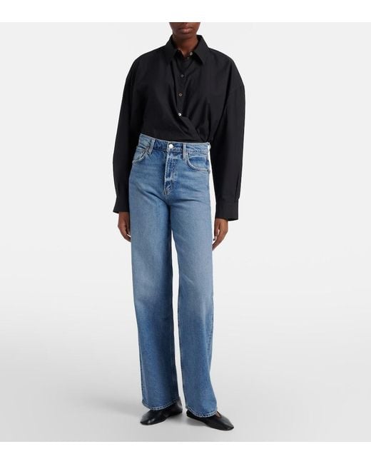 Agolde Blue Ren 32 Wide-Leg Jeans