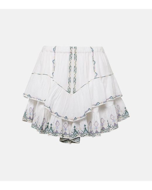 Mini-jupe Jocadia en coton Isabel Marant en coloris White
