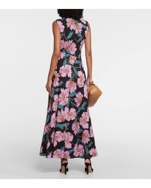 Vestido Largo Edie Floral Diane von Furstenberg de color White