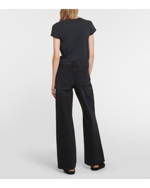 The Row Black Dan Flared Jeans
