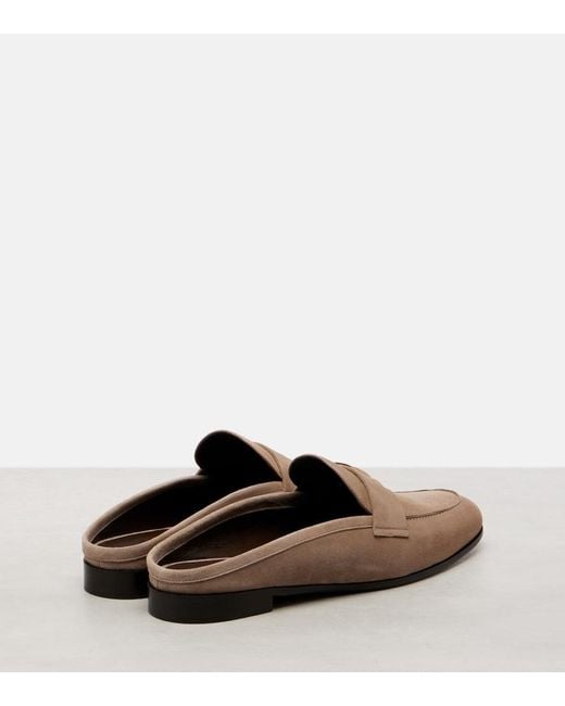 Max Mara Brown Goccia Suede Mules