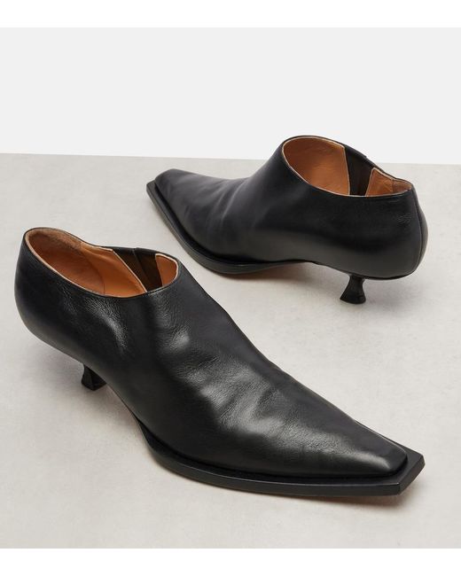 Calvin Klein Black Jodi Leather Ankle Boots