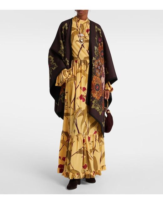 LaDoubleJ Metallic Visconti Silk Crepe De Chine Maxi Dress