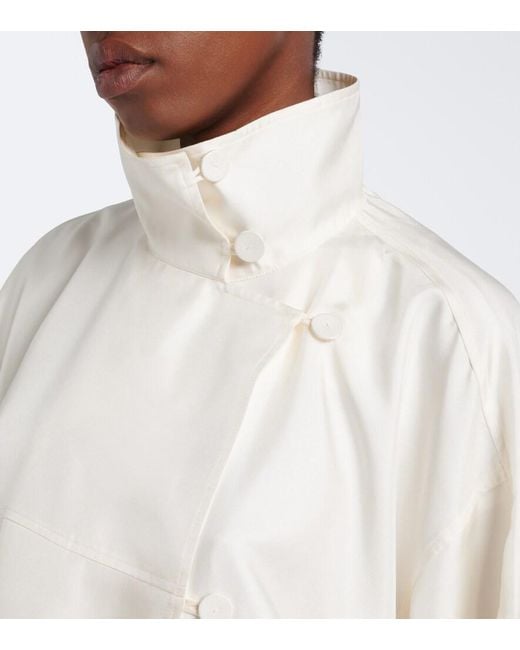 Rohe White Silk Blouson Jacket