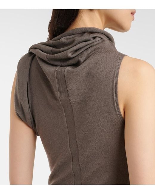 Rick Owens Gray Wool Top