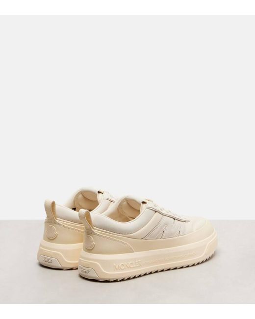 Moncler White Monpulse Altive Leather-Trimmed Sneakers