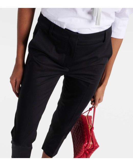 Pantalon slim Lince raccourci en coton Max Mara en coloris Black