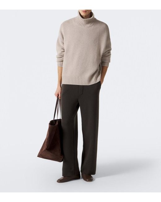 Lisa Yang Natural Olai Cashmere Turtleneck Sweater for men