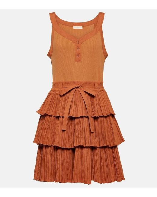 Ulla Johnson Brown Tiered Minidress
