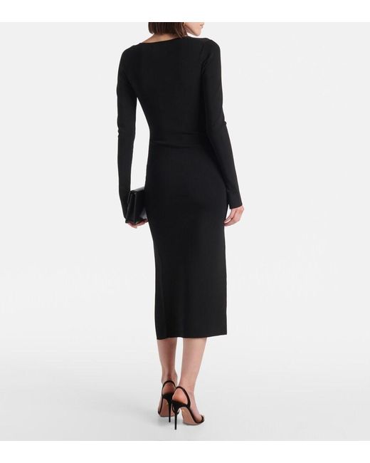 Galvan Black Kaia Midi Dress