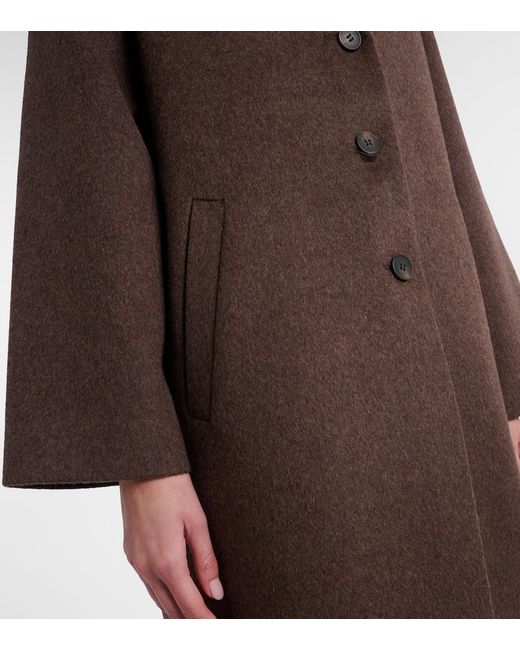 Velvet Brown Mantel Lafayette Aus Einem Wollgemisch