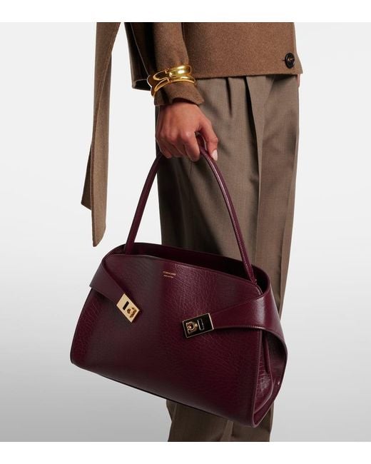 Ferragamo Purple Hug Medium Leather Shoulder Bag