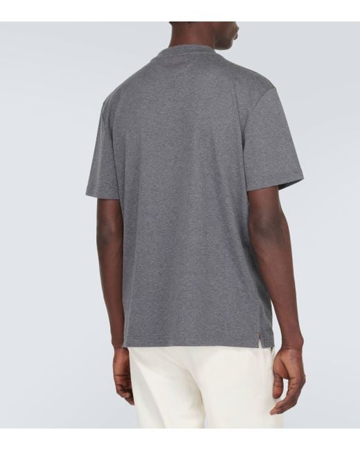 T-shirt en coton Loro Piana pour homme en coloris Gray