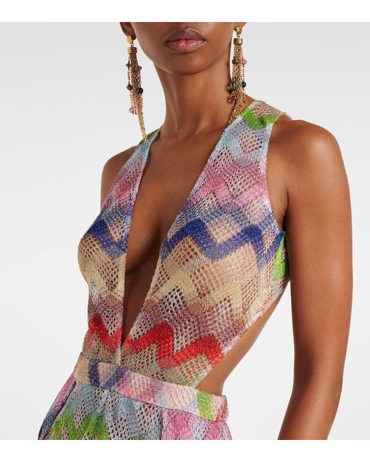 Missoni White Zigzag-Pattern Dress