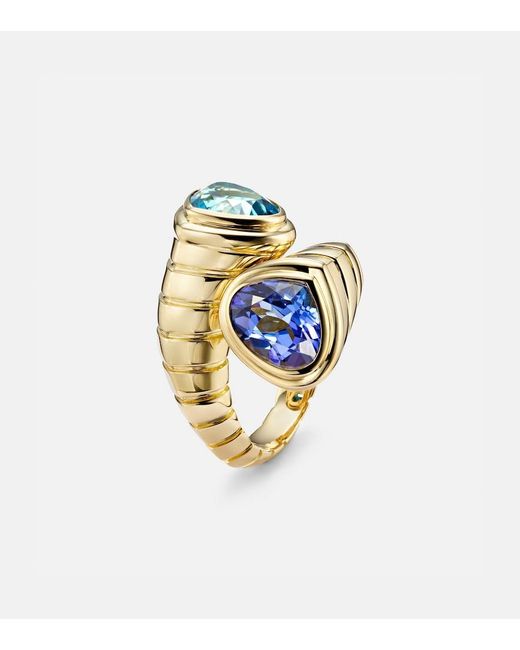 Marina B White Toi Et Moi 18Kt Ring With Topaz And Tanzanite