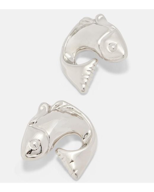 Jacquemus White Ohrringe Poisson