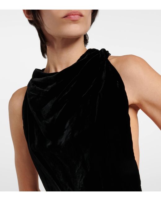 Robe longue en velours Proenza Schouler en coloris Black