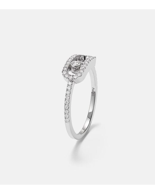 Messika White Move Uno 18Kt Ring With Diamonds