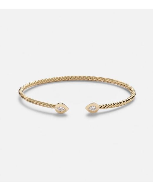 David Yurman Metallic Petite Modern Renaissance Cablespira 18Kt Bracelet With Diamonds