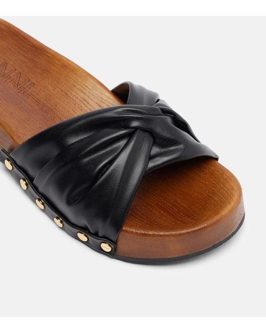 Ganni Brown Clogs Tia