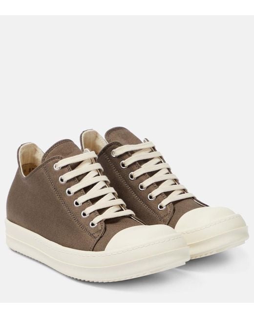 Rick Owens Natural Luxor Canvas Sneakers