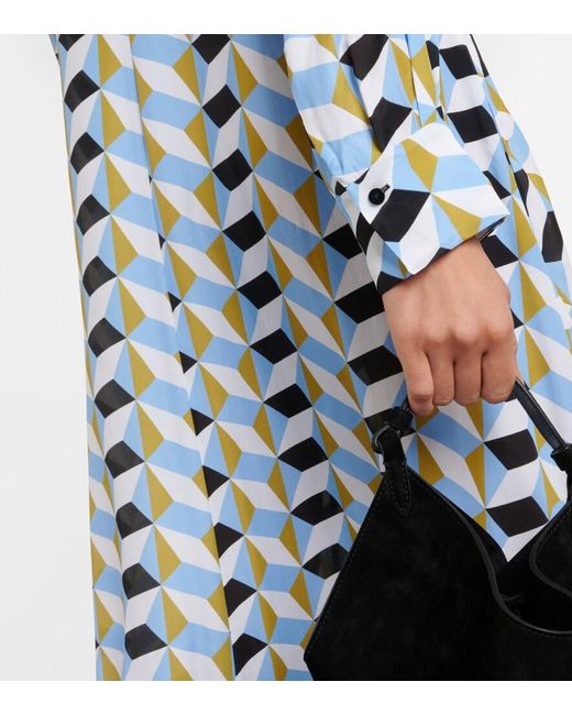 Dorothee Schumacher Blue Graphic Volumes Printed Midi Dress