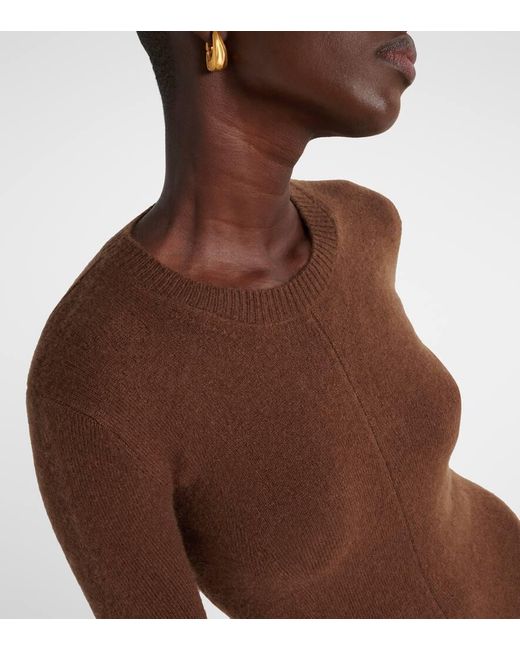 Vestido Midi De Mezcla De Cachemir Joseph de color Brown