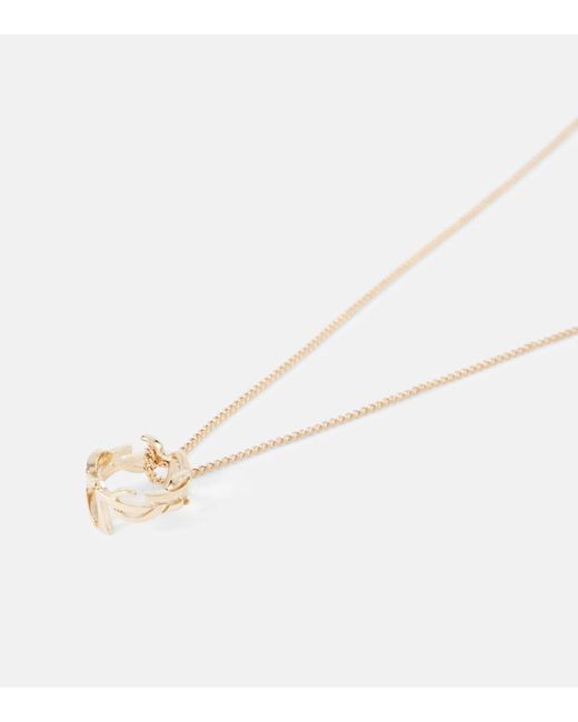 Saint Laurent White Cassandre Necklace