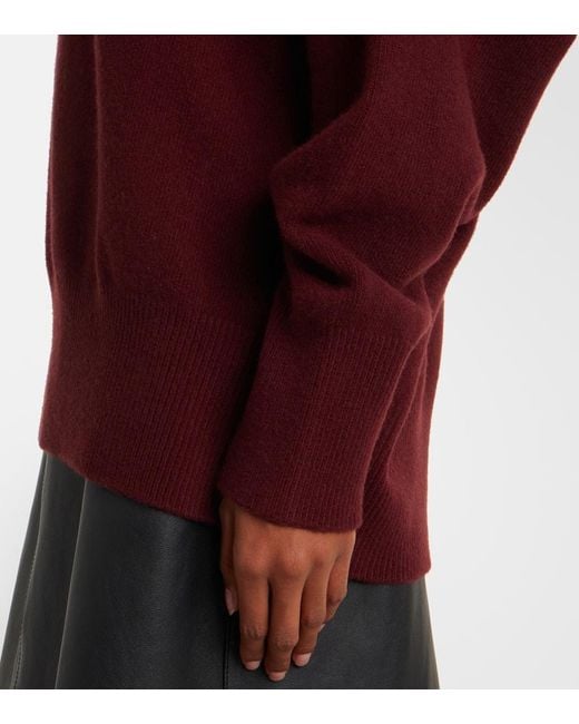 Pull A Col Roule En Laine Melangee Rohe en coloris Red