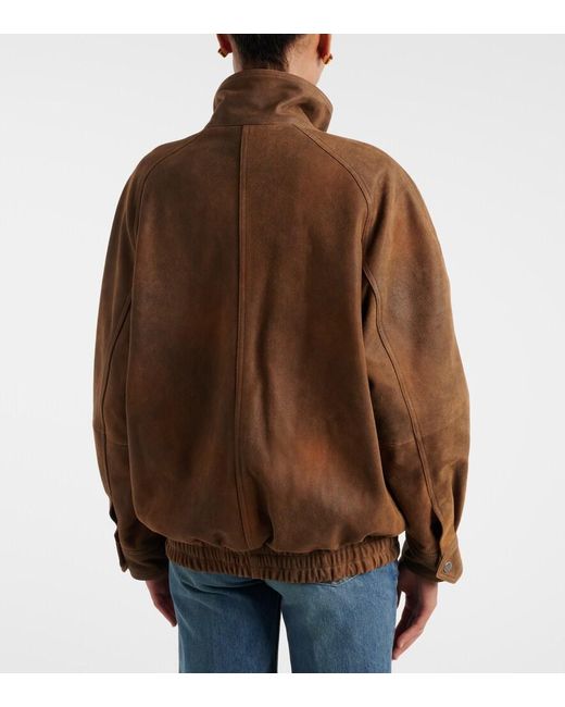 Nour Hammour Brown Ariste Leather Jacket