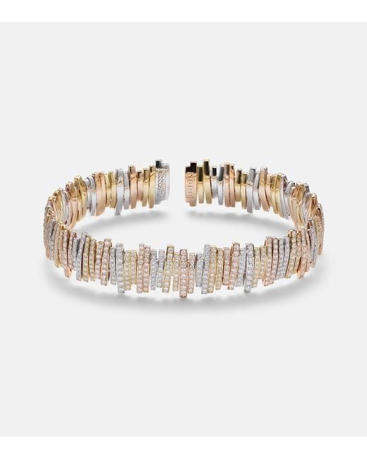 Suzanne Kalan White Classic Milli 18Kt, Rose, And Bangle With Diamonds