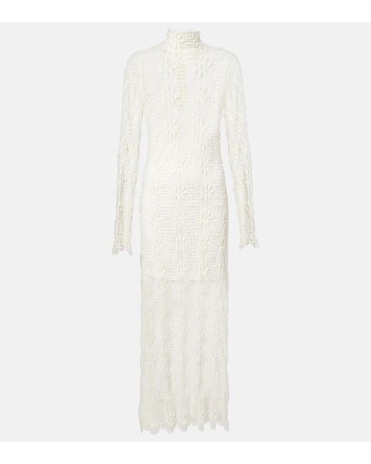 Ulla Johnson White Talia Floral Lace Maxi Dress