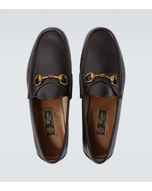 Gucci Black Horsebit 1953 Leather Loafers for men