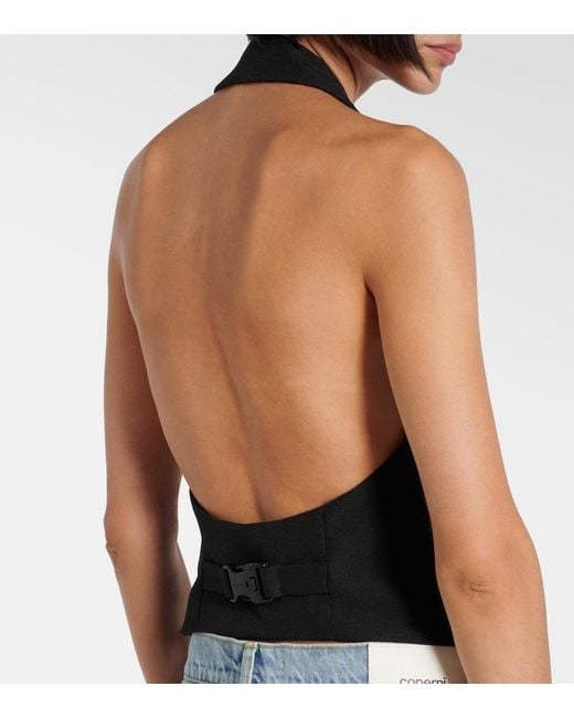 Coperni Black Halterneck Open-Back Top