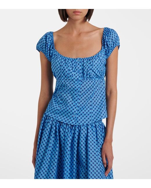 Montce Blue Millie Plaid Cotton Top