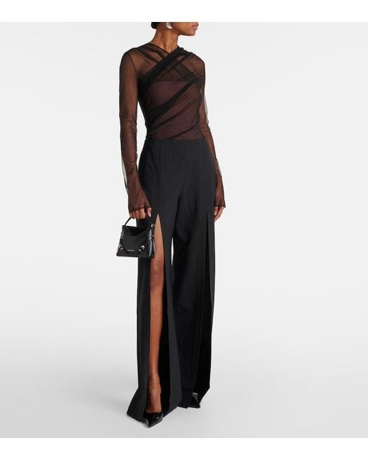 Nensi Dojaka Black Luna Wide-Leg Pants