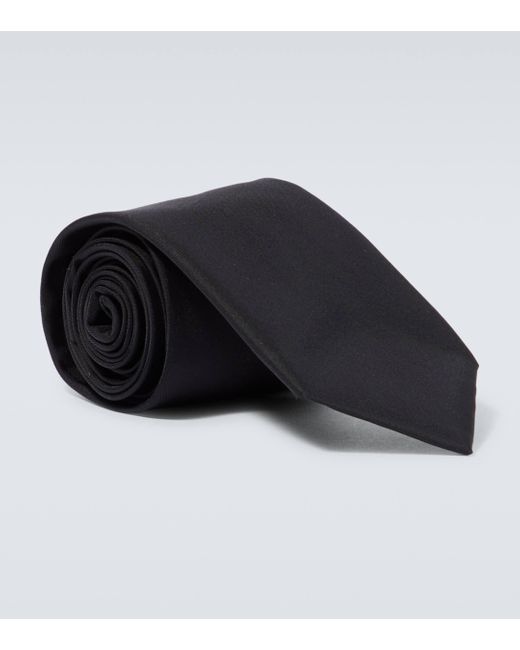 Prada Black Re-nylon Garbadine Tie for men