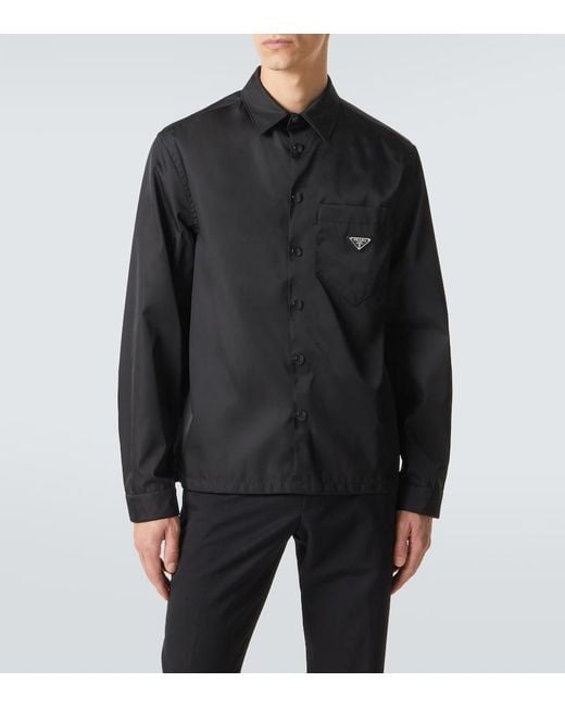 Prada Black Re-Nylon Shirt Jacket for men